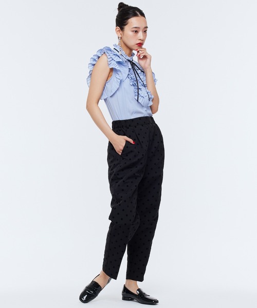 Narcissus（ナルシス）の「フリルリボンブラウス（シャツ/ブラウス・レディース・ホワイト/ブルー・FREE）」の5枚目の写真