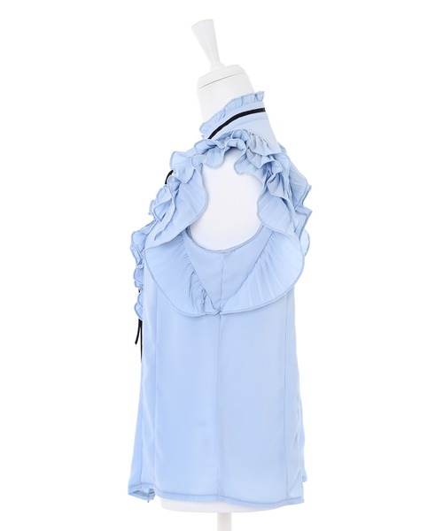 Narcissus（ナルシス）の「フリルリボンブラウス（シャツ/ブラウス・レディース・ホワイト/ブルー・FREE）」の10枚目の写真