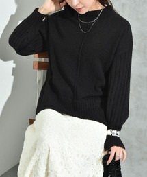 INTERPLANET | 7G袖ワイドリブハイネックプルオーバー(ニット/セーター)