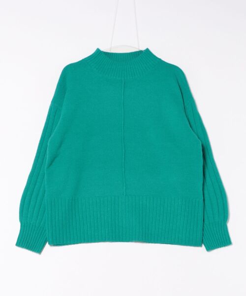 INTERPLANET(インタープラネット)の「7G袖ワイドリブハイネックプルオーバー(ニット/セーター・レディース・ブラック/グリーン/ベージュ/オレンジ/ブルー・FREE)」の7枚目の写真