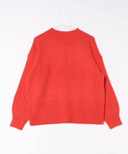 INTERPLANET(インタープラネット)の「7G袖ワイドリブハイネックプルオーバー(ニット/セーター・レディース・ブラック/グリーン/ベージュ/オレンジ/ブルー・FREE)」の6枚目の写真