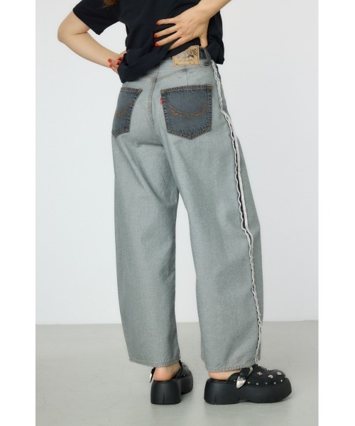 RODEO CROWNS WIDE BOWL（ロデオクラウンズワイドボウル）の「リバースワイドデニム（デニムパンツ・レディース・ブラック/ブルー・SMALL/MEDIUM）」の5枚目の写真