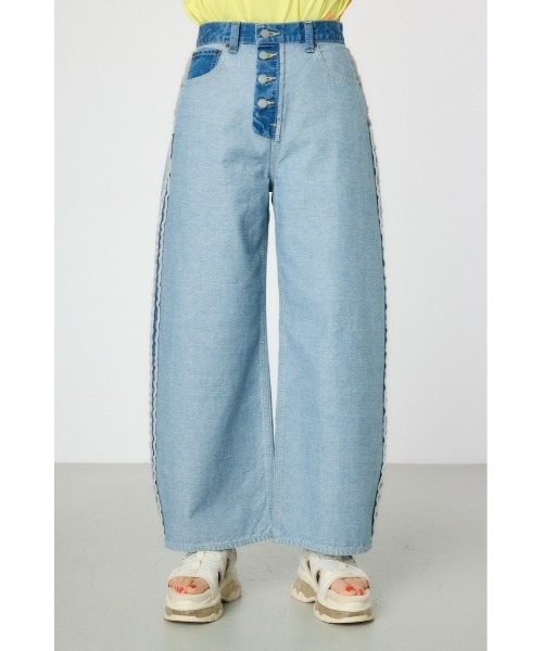 RODEO CROWNS WIDE BOWL（ロデオクラウンズワイドボウル）の「リバースワイドデニム（デニムパンツ・レディース・ブラック/ブルー・SMALL/MEDIUM）」の14枚目の写真