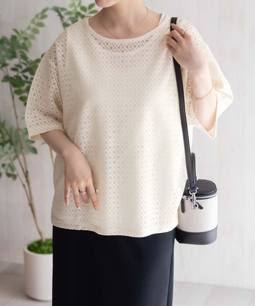 Howdy Marie(ハウディ―マリー)の「Howdy Marie レースTシャツ アンサンブル(アンサンブル・レディース・ブラック/ホワイト・M/L)」の10枚目の写真