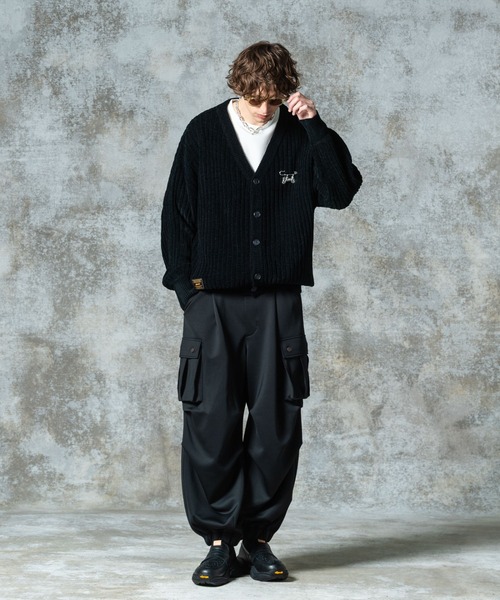 glamb(グラム)の「Wide Sleeves Cardigan / ワイドスリーブカーディガン(カーディガン/ボレロ・メンズ・グレー/ブラック・M/L)」の8枚目の写真