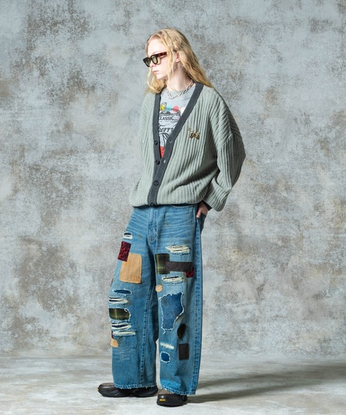 glamb(グラム)の「Wide Sleeves Cardigan / ワイドスリーブカーディガン(カーディガン/ボレロ・メンズ・グレー/ブラック・M/L)」の12枚目の写真