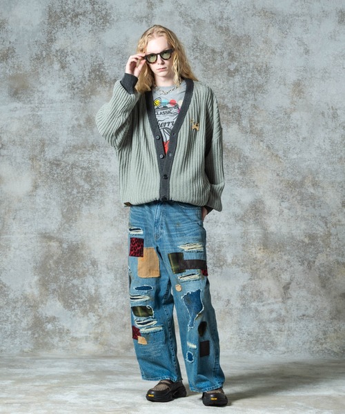 glamb(グラム)の「Wide Sleeves Cardigan / ワイドスリーブカーディガン(カーディガン/ボレロ・メンズ・グレー/ブラック・M/L)」の13枚目の写真