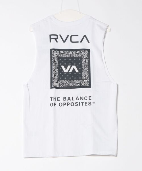 RVCA（ルーカ）の「【RVCA/ルーカ】24SS FLOWER BANDANA CUTOFF TANKTOP/バックプリントカットオフマッスルタンクトップ（タンクトップ・レディース・ブラック×パープル/ホワイト×レッド/ホワイト×ネイビー・LARGE/MEDIUM）」の3枚目の写真