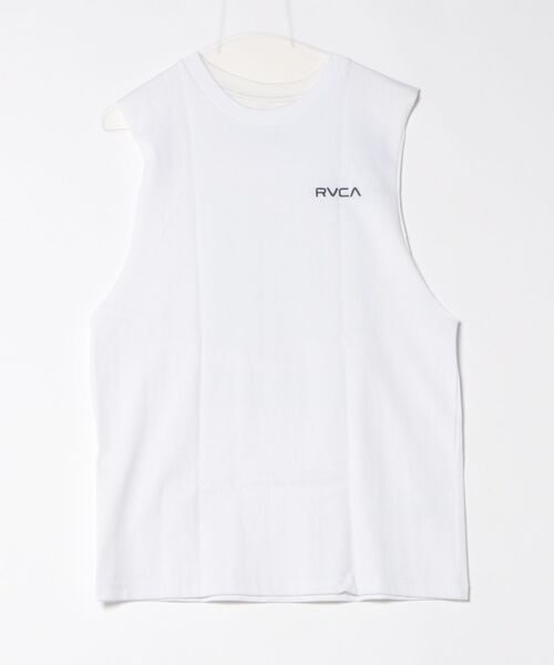 RVCA（ルーカ）の「【RVCA/ルーカ】24SS FLOWER BANDANA CUTOFF TANKTOP/バックプリントカットオフマッスルタンクトップ（タンクトップ・レディース・ブラック×パープル/ホワイト×レッド/ホワイト×ネイビー・LARGE/MEDIUM）」の5枚目の写真