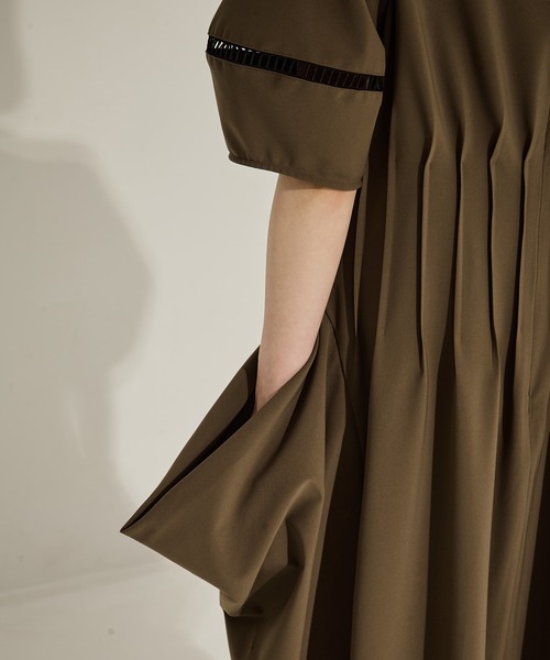 STUDIOUS ワンピース STUDIOUS/ステュディオス】PIN TUCK VOLIME SLEEVE DRESS