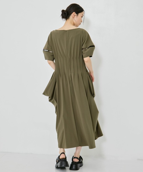 STUDIOUS/ステュディオス】PIN TUCK VOLIME SLEEVE DRESS/ピンタック