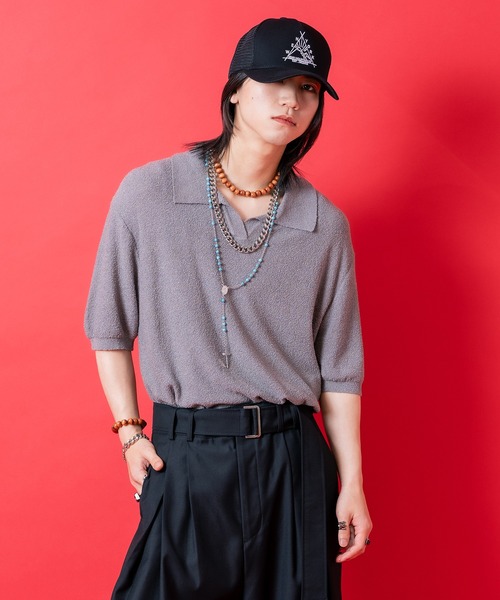 70s 希少levis ベロアスキッパーポロシャツ I cotoni di Albini スキッパー ポロシャツ(11635606-2025