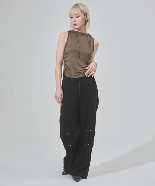 ENVYM（アンビー）の「タックナイロンパンツ（その他パンツ・レディース・ブラック/グレー・FREE）」の22枚目の写真