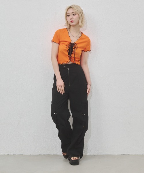 ENVYM（アンビー）の「タックナイロンパンツ（その他パンツ・レディース・ブラック/グレー・FREE）」の20枚目の写真