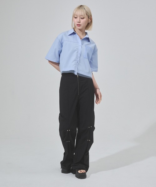 ENVYM（アンビー）の「タックナイロンパンツ（その他パンツ・レディース・ブラック/グレー・FREE）」の16枚目の写真