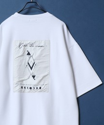 Cool Touch Ponte Fabric Flower&Geometry Back Print T-shirt/ポンチ バックプリント デザインプリント 半袖 Tシャツ レディース メンズ
