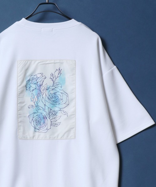 ANPAS(アンパス)の「Cool Touch Ponte Fabric Flower&Geometry Back Print T-shirt/ポンチ バックプリント デザインプリント 半袖 Tシャツ レディース メンズ(Tシャツ/カットソー・メンズ・ブラック系その他/ホワイト系その他2/ブラック系その他3/ブラック系その他2/ホワイト系その他/ホワイト系その他3・M/L)」の4枚目の写真