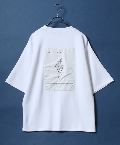 ANPAS(アンパス)の「Cool Touch Ponte Fabric Flower&Geometry Back Print T-shirt/ポンチ バックプリント デザインプリント 半袖 Tシャツ レディース メンズ(Tシャツ/カットソー・メンズ・ブラック系その他/ホワイト系その他2/ブラック系その他3/ブラック系その他2/ホワイト系その他/ホワイト系その他3・M/L)」の8枚目の写真