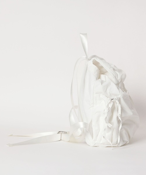 Heather(ヘザー)の「ナイロンリボンリュック 497301(バックパック/リュック・レディース・ブラック/ホワイト・ONE SIZE)」の6枚目の写真