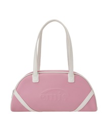 【美品】emis ピンク ホワイト ハンドバッグ c22818f1a7e2c71e9ef606ce4e1d83