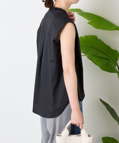 Jena espace merveilleux（ジェナ　エスパスメルヴェイユ）の「フロントフリルブラウス（シャツ/ブラウス・レディース・チャコールグレー/ブルー・FREE）」の10枚目の写真