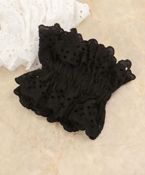 MAJESTIC LEGON（マジェスティックレゴン）の「コットンシュシュ（シュシュ・レディース・ブラック/オフホワイト・FREE）」の6枚目の写真