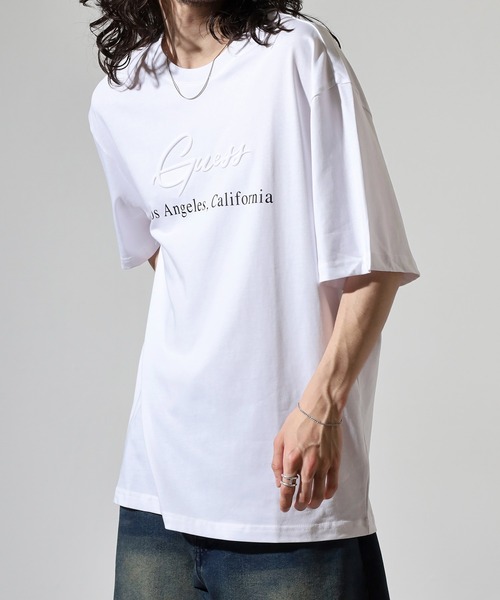 Guess(ゲス)の「GUESS UNI S/SLV TEE SHIRT4 Tシャツ(Tシャツ/カットソー・メンズ・ブラック/ホワイト・S/M/XL/L)」の12枚目の写真