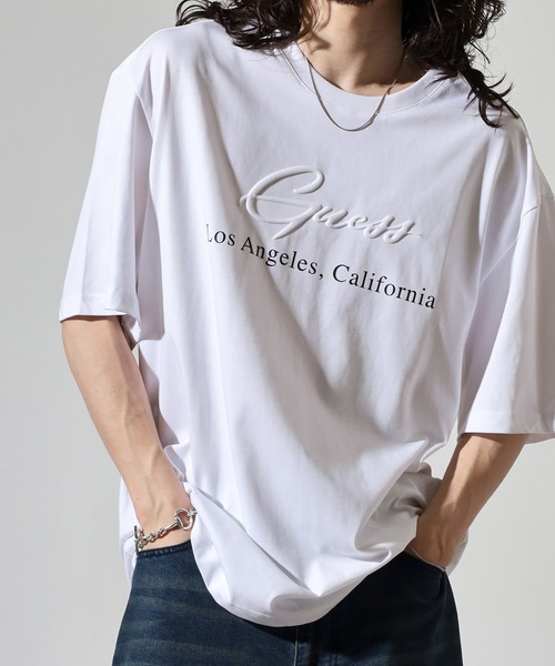 Guess(ゲス)の「GUESS UNI S/SLV TEE SHIRT4 Tシャツ(Tシャツ/カットソー・メンズ・ブラック/ホワイト・S/M/XL/L)」の14枚目の写真