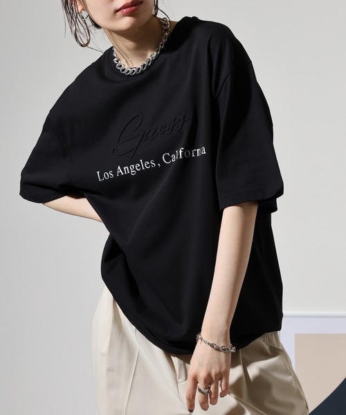 Guess(ゲス)の「GUESS UNI S/SLV TEE SHIRT4 Tシャツ(Tシャツ/カットソー・メンズ・ブラック/ホワイト・S/M/XL/L)」の18枚目の写真