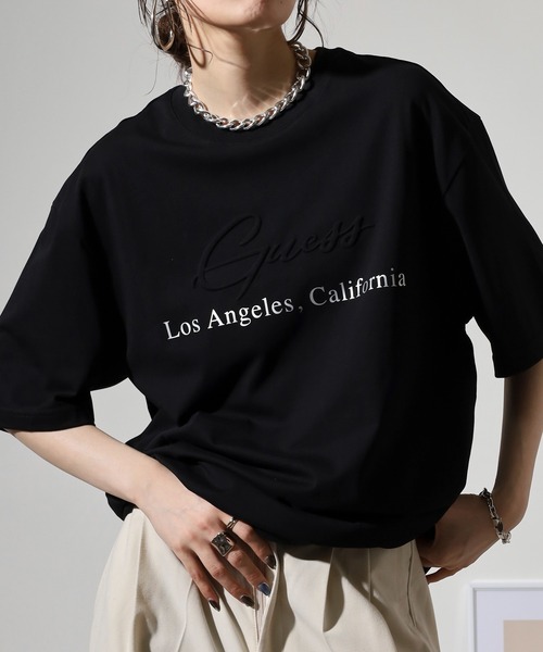 Guess(ゲス)の「GUESS UNI S/SLV TEE SHIRT4 Tシャツ(Tシャツ/カットソー・メンズ・ブラック/ホワイト・S/M/XL/L)」の17枚目の写真