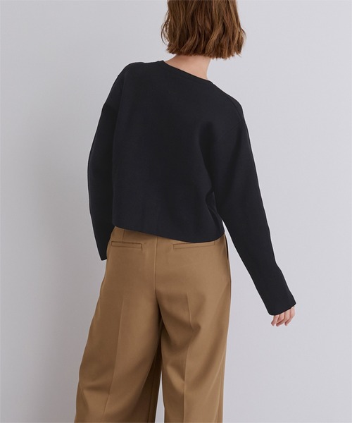 UR'S（ユアーズ）の「ゴールド釦ニットカーディガン/ジャケット（ノーカラージャケット・レディース・アイボリー/ブラック/グレー系その他・S/L/M）」の11枚目の写真