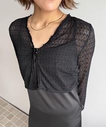 カーディガン/ボレロ キャミソール レース Vネック」に該当する