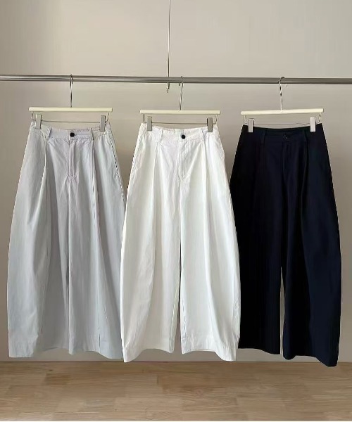パンツ mooon セール】SIDE LINE WIDE PANTS/サイドラインワイドパンツ