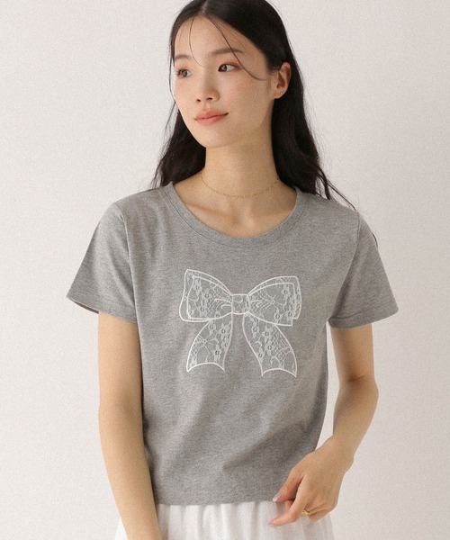 Heather（ヘザー）の「アソートモチーフTEE　497929（Tシャツ/カットソー・レディース・グレー/オートミール/ホワイト・FREE）」の19枚目の写真