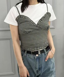 レトロチェックキャミソール