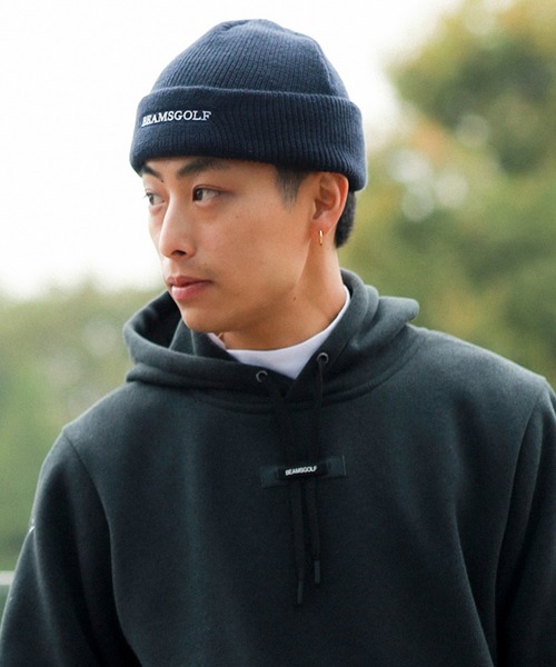 BEAMS GOLF(ビームスゴルフ)の「ロゴ ニットキャップ(ニットキャップ/ビーニー・メンズ・ベージュ/ネイビー/オフホワイト・ONE SIZE)」の3枚目の写真