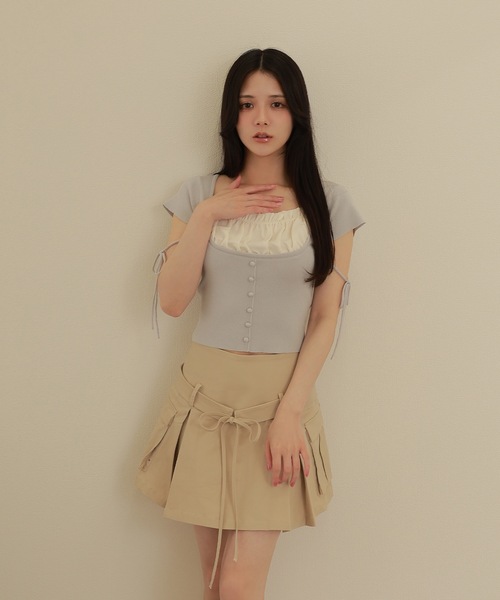 トップス Mee M DOLLY original* ribbon strap dreamy tops/リボンストラップ
