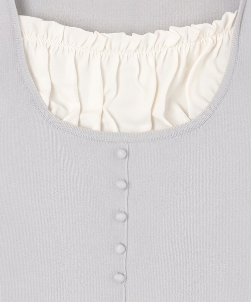 M DOLLY（エムドリー）の「*M DOLLY original* ribbon strap dreamy tops/リボンストラップドリーミートップス（ニット/セーター・レディース・ベージュ/ライトブルー/ブラック・FREE）」の21枚目の写真