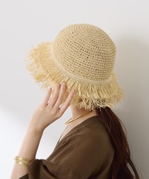 PAPILLONNER | フリンジラフィアバケットハット(ハット)