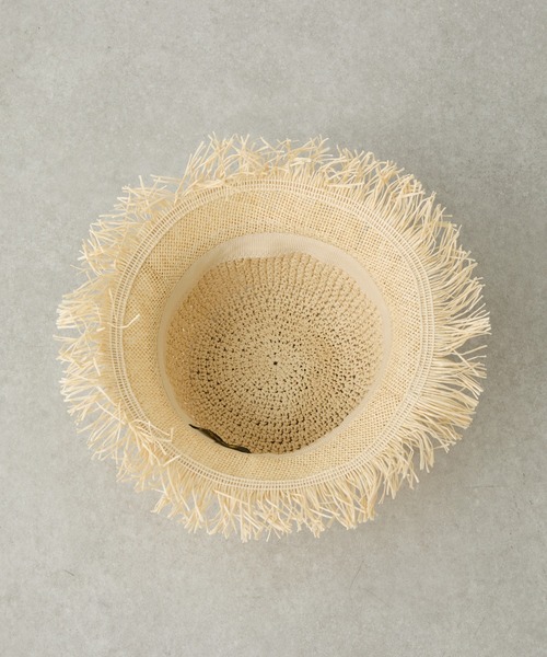 PAPILLONNER（パピヨネ）の「フリンジラフィアバケットハット（ハット・レディース・ベージュ・FREE）」の11枚目の写真