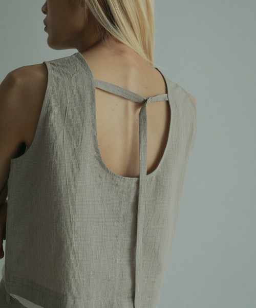 人気！新品タグ付き！anuke アンヌーク カットオフツイルビスチェ グレー ànuke - Cutoff Twill Bustier / カットオフツイルビスチェ