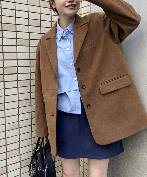 フェイクレザーボアブルゾン　ジャーナルスタンダード　ブラウン フェイクレザーボアブルゾン | ジャーナルスタンダード(JOURNAL