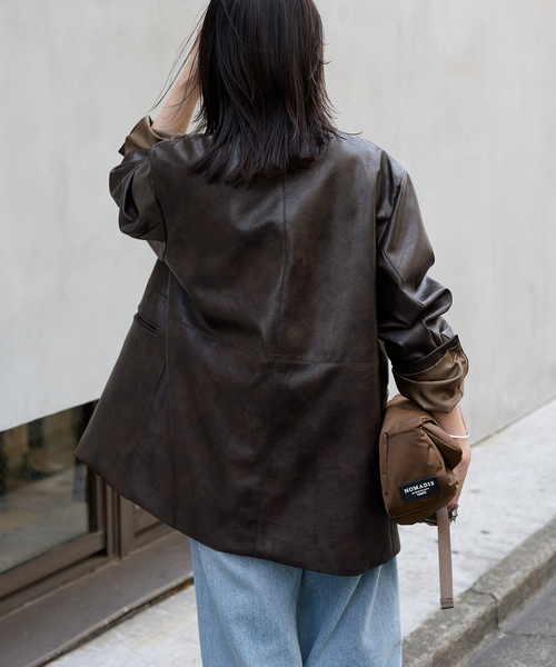 ao　フェイクスエード　ジャケット FAKE SUEDE TRACK JACKET/フェイクスエードトラックジャケット
