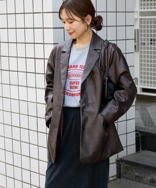 フェイクレザー/フェイクスエードジャケット（その他アウター