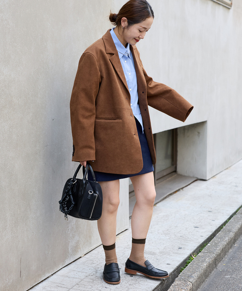 JOURNAL STANDARD（ジャーナルスタンダード）の「フェイクレザー/フェイクスエードジャケット（その他アウター・レディース・ブラウン/キャメル・FREE）」の16枚目の写真