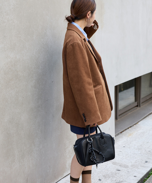 JOURNAL STANDARD（ジャーナルスタンダード）の「フェイクレザー/フェイクスエードジャケット（その他アウター・レディース・ブラウン/キャメル・FREE）」の17枚目の写真