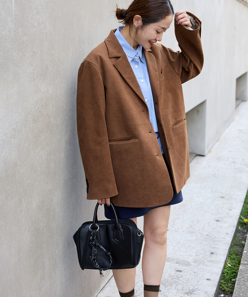 JOURNAL STANDARD（ジャーナルスタンダード）の「フェイクレザー/フェイクスエードジャケット（その他アウター・レディース・ブラウン/キャメル・FREE）」の18枚目の写真