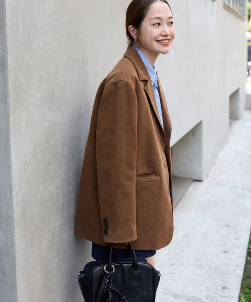 JOURNAL STANDARD（ジャーナルスタンダード）の「フェイクレザー/フェイクスエードジャケット（その他アウター・レディース・ブラウン/キャメル・FREE）」の20枚目の写真