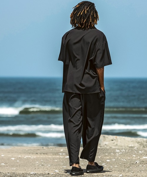 Mark Gonzales（マーク・ゴンザレス）の「【WEB・直営店限定】MARK GONZALES ARTWORK COLLECTION(マーク ゴンザレス)パームツリー刺繍 オープンカラーシャツ 半袖シャツ（シャツ/ブラウス・メンズ・ブラウン/ブラック・M/L/XL）」の9枚目の写真