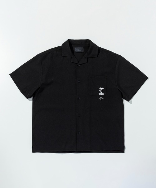 Mark Gonzales（マーク・ゴンザレス）の「【WEB・直営店限定】MARK GONZALES ARTWORK COLLECTION(マーク ゴンザレス)パームツリー刺繍 オープンカラーシャツ 半袖シャツ（シャツ/ブラウス・メンズ・ブラウン/ブラック・M/L/XL）」の18枚目の写真